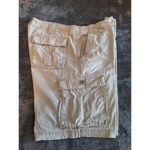 Lee Dungarees Cargo Shorts Mens 38 Beige 90's 100%Cotton‎ Work Wear